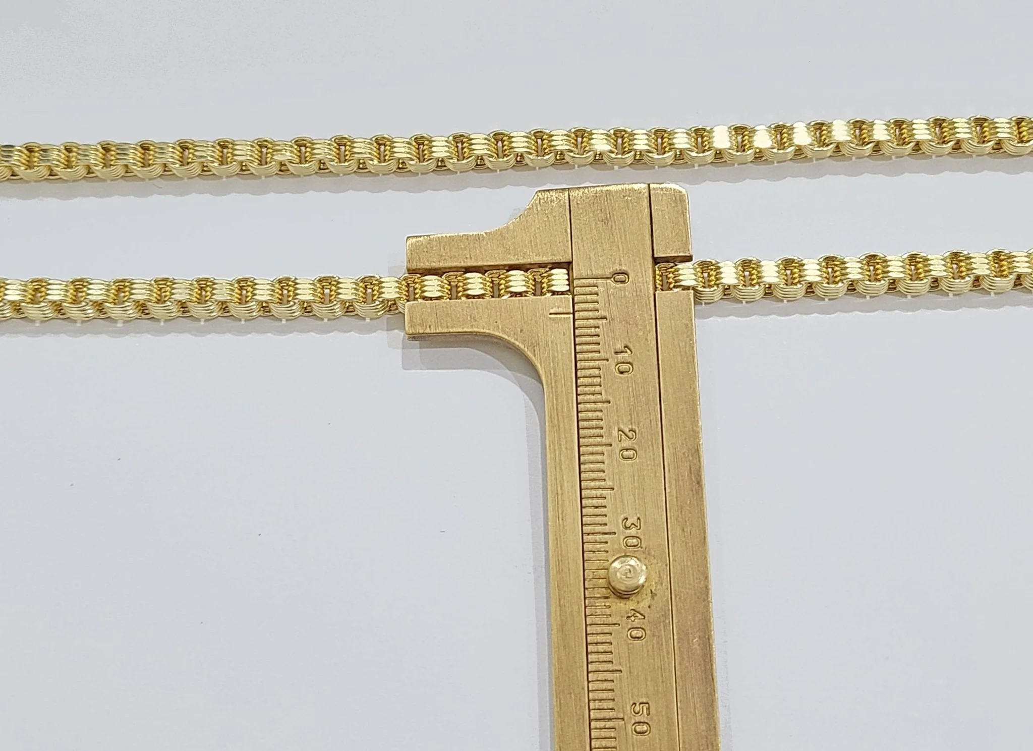 10K Yellow Gold Box Byzantine Chain Necklace 20'' Inch 4mm Real 10kt Lobster Lock - Image 6