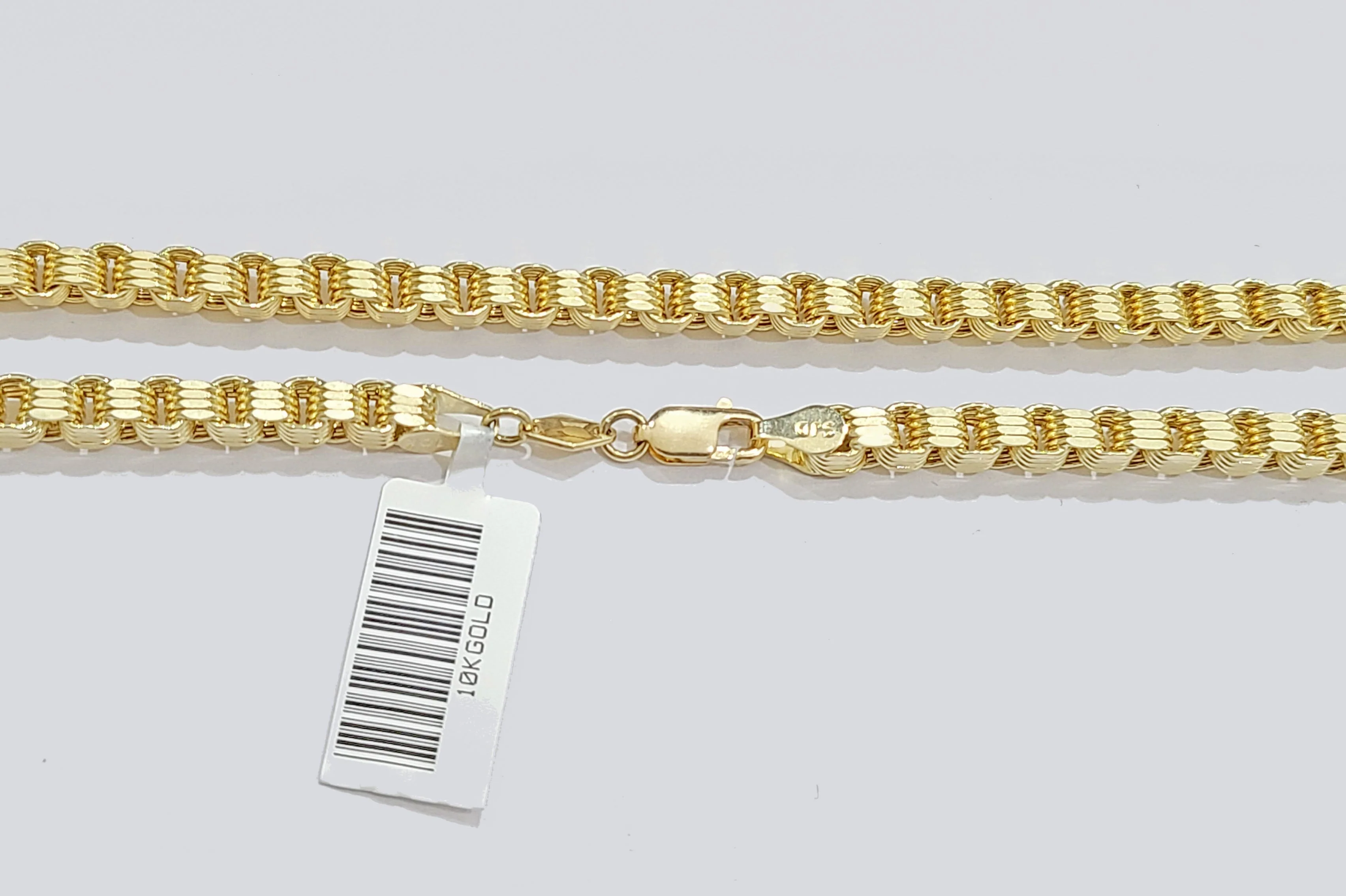 10K Yellow Gold Box Byzantine Chain Necklace 30'' Inch 4mm Real 10kt Lobster Lock - Image 7