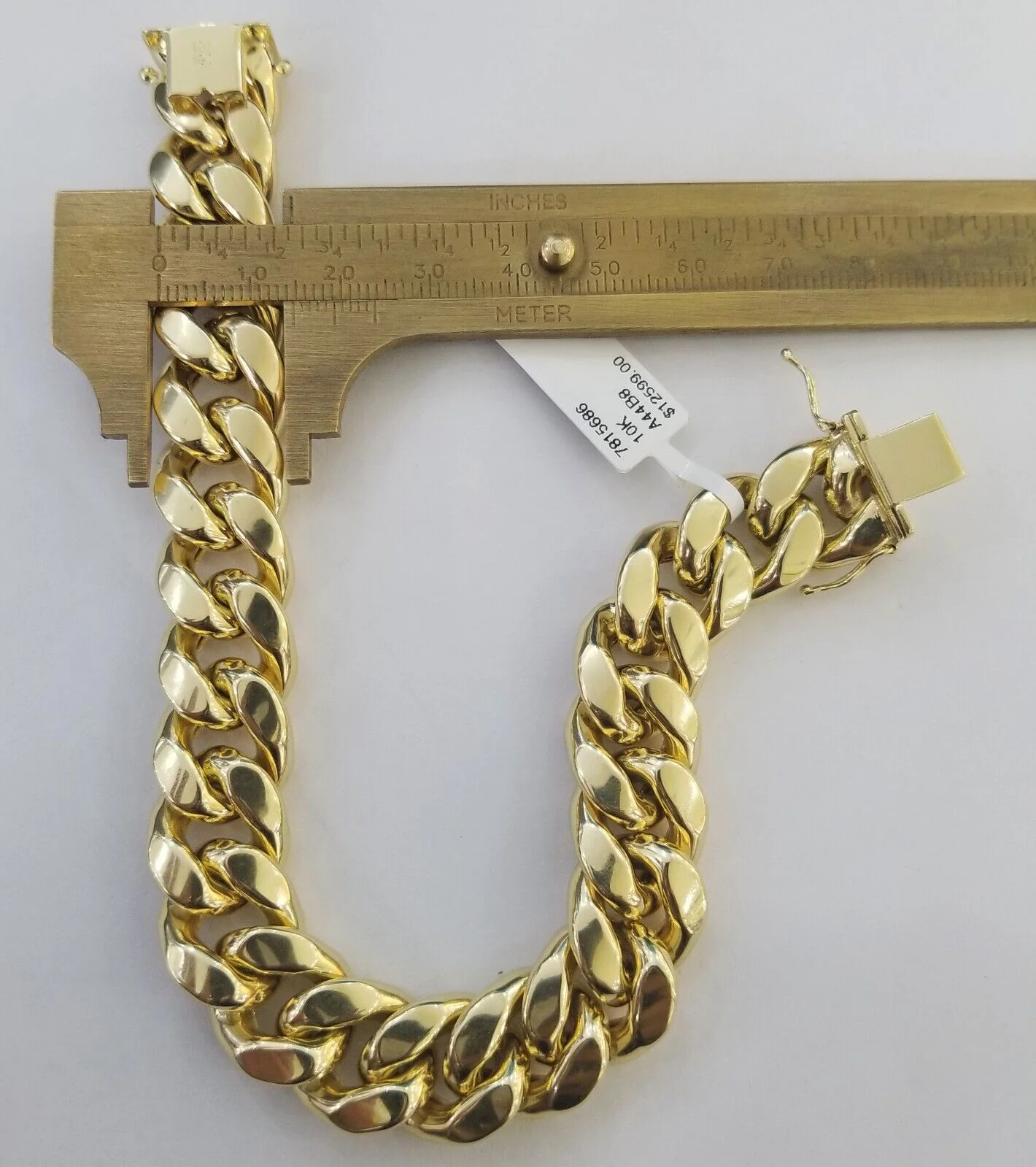 10K Yellow Gold Bracelet 15mm Miami Cuban Link 9" inch Real 10kt Gold Thick,mens - Image 4