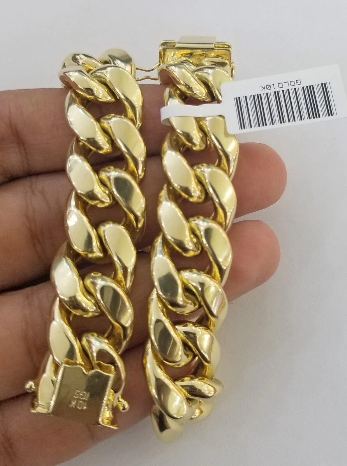 10K Yellow Gold Bracelet 15mm Miami Cuban Link 9" inch Real 10kt Gold Thick,mens - Image 6