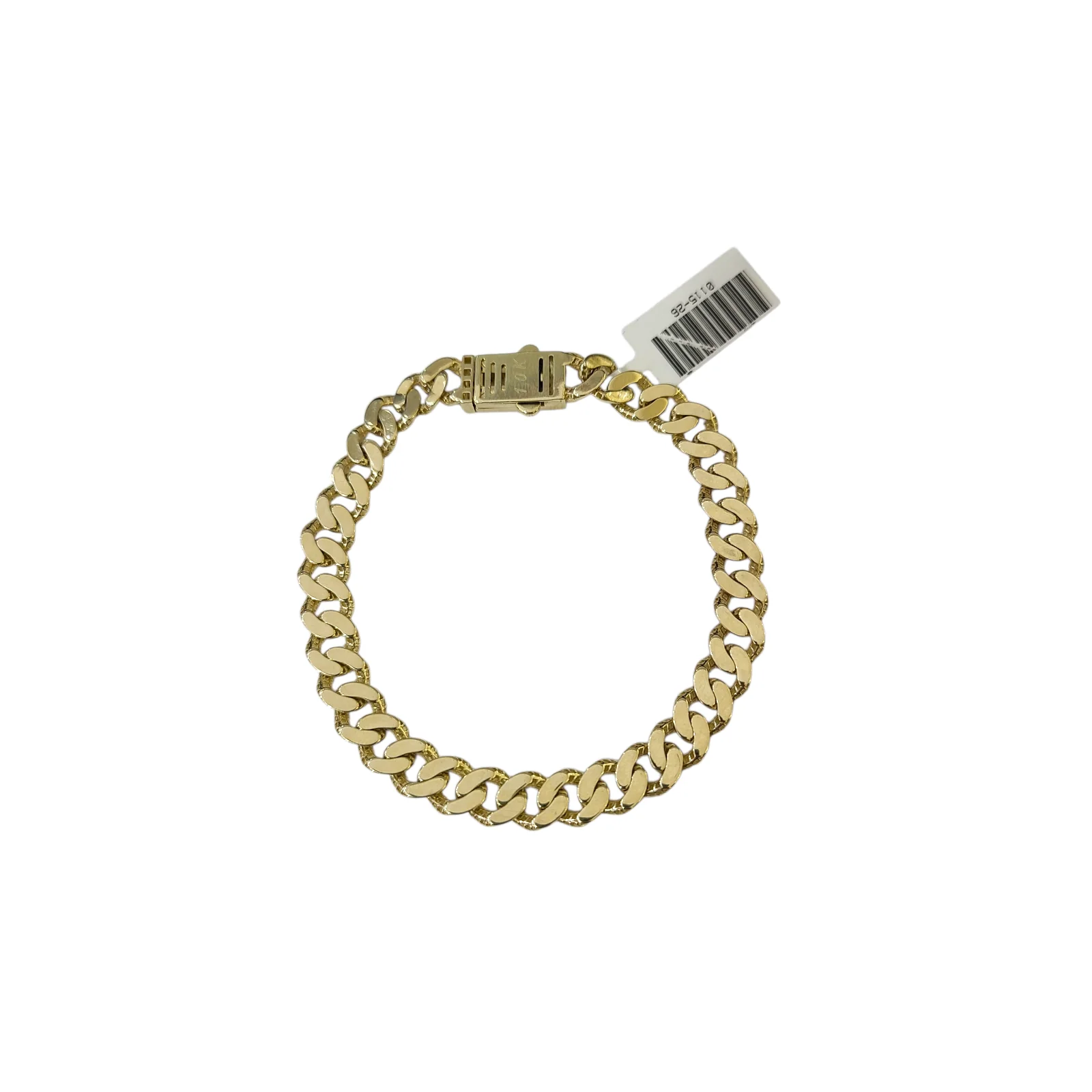10k Yellow Gold Bracelet 7 Inch Royal Monaco Cuban Link 7mm Box Clasp - Image 4