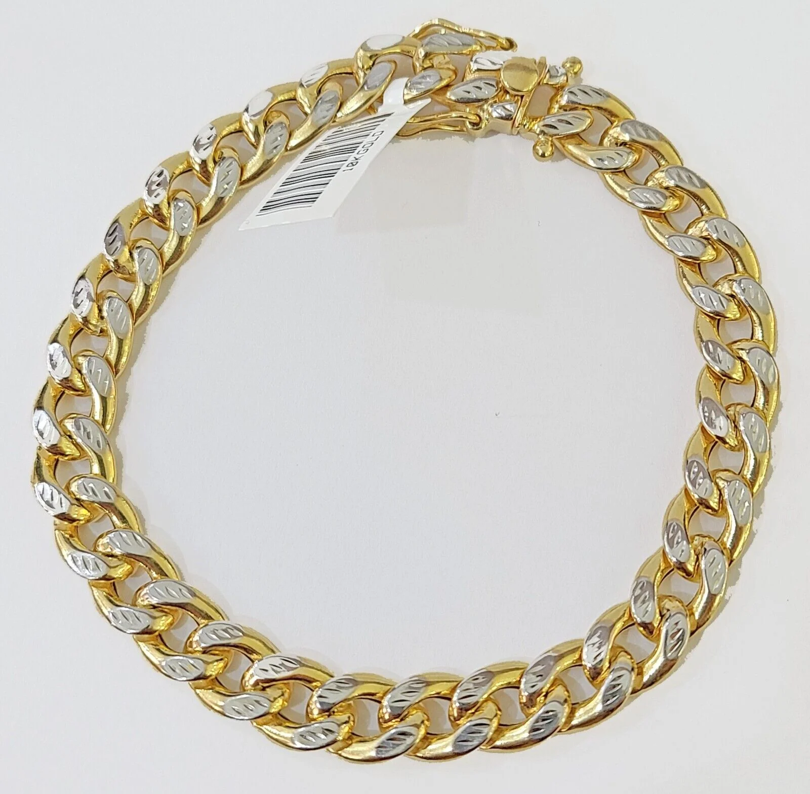 10K Yellow Gold Bracelet Real Cuban Curb Link Diamond Cut 10mm 8" Inch REAL Gold - Image 9