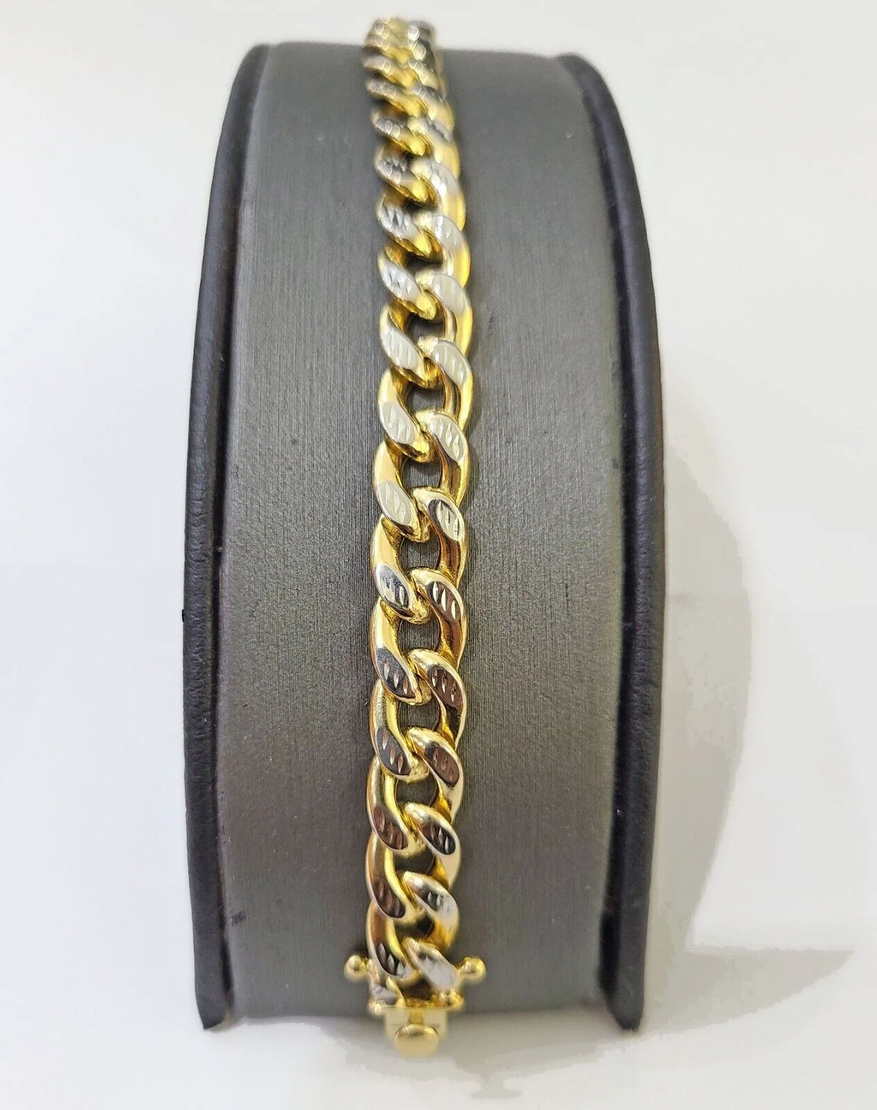 10K Yellow Gold Bracelet Real Cuban Curb Link Diamond Cut 8mm 8" Inch REAL Gold - Image 6