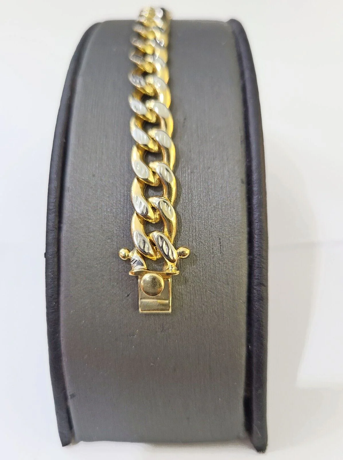 10K Yellow Gold Bracelet Real Cuban Curb Link Diamond Cut 8mm 8" Inch REAL Gold - Image 8