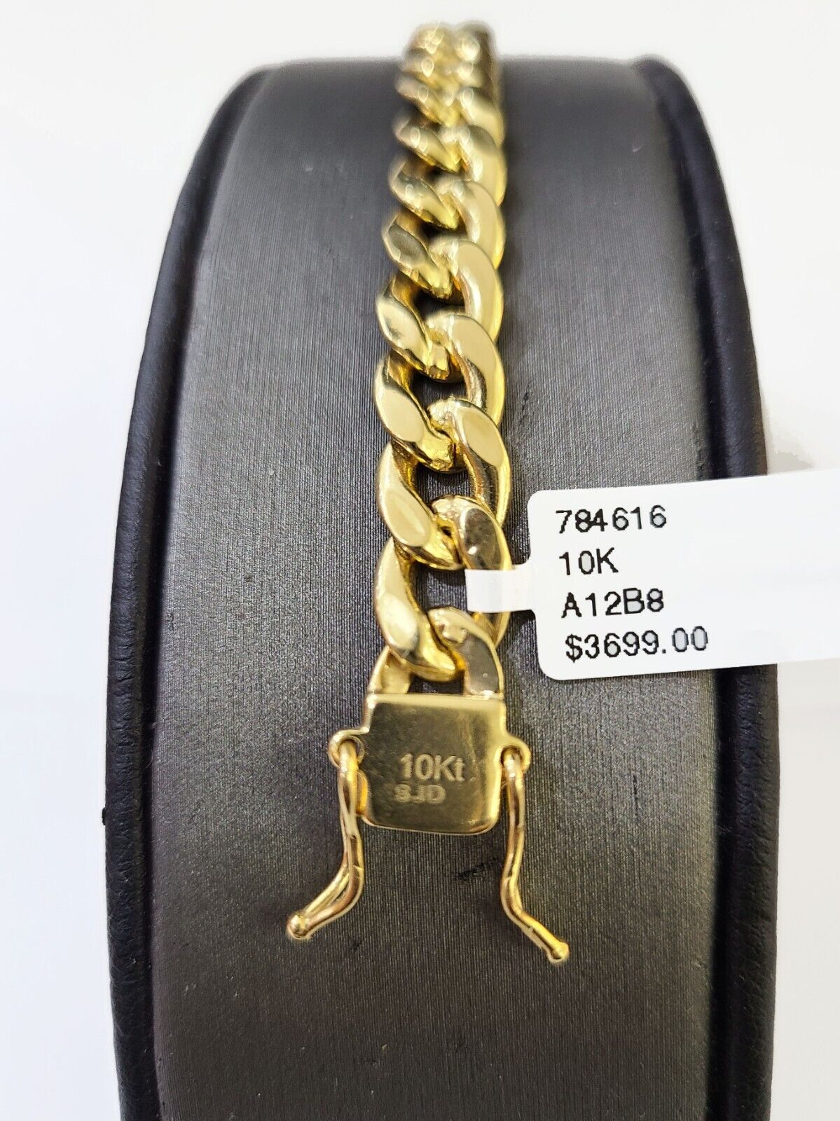 10K Yellow Gold Bracelet Real Cuban Curb Link Diamond Cut 8mm 8" Inch REAL Gold - Image 9