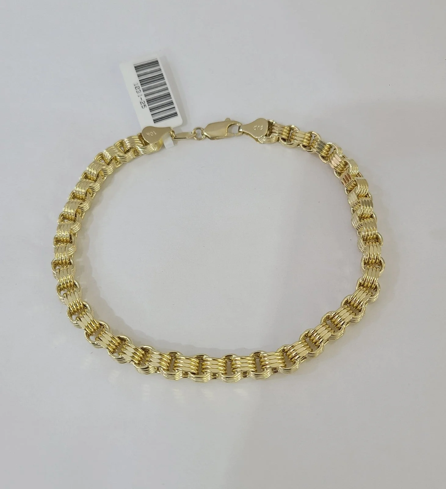 10k Yellow Gold Byzantine Chain 5mm Necklace Bracelet Set Real Men Women Real - Image 6