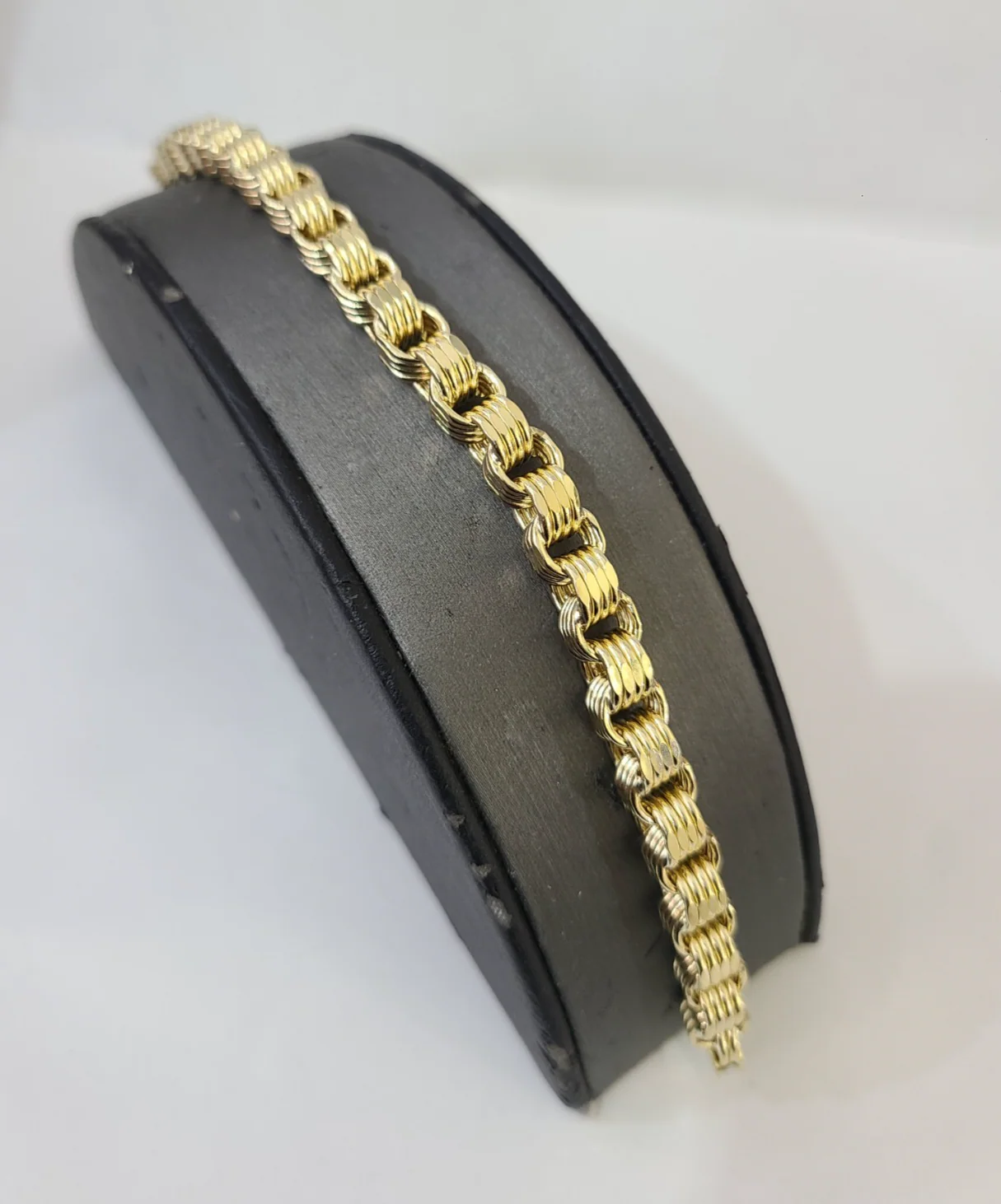10k Yellow Gold Byzantine Chain 7mm Necklace Bracelet Set Real Men Women Real - Image 4