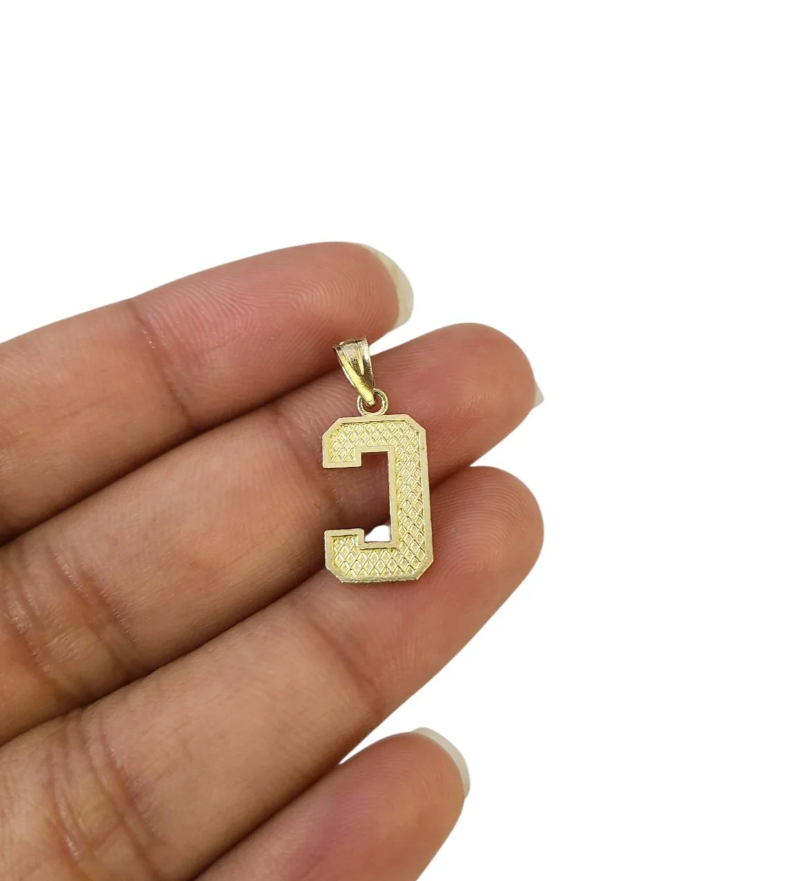 10K Yellow Gold C Initial Charm Pendant Alphabet Real 10kt Men Women - Image 5
