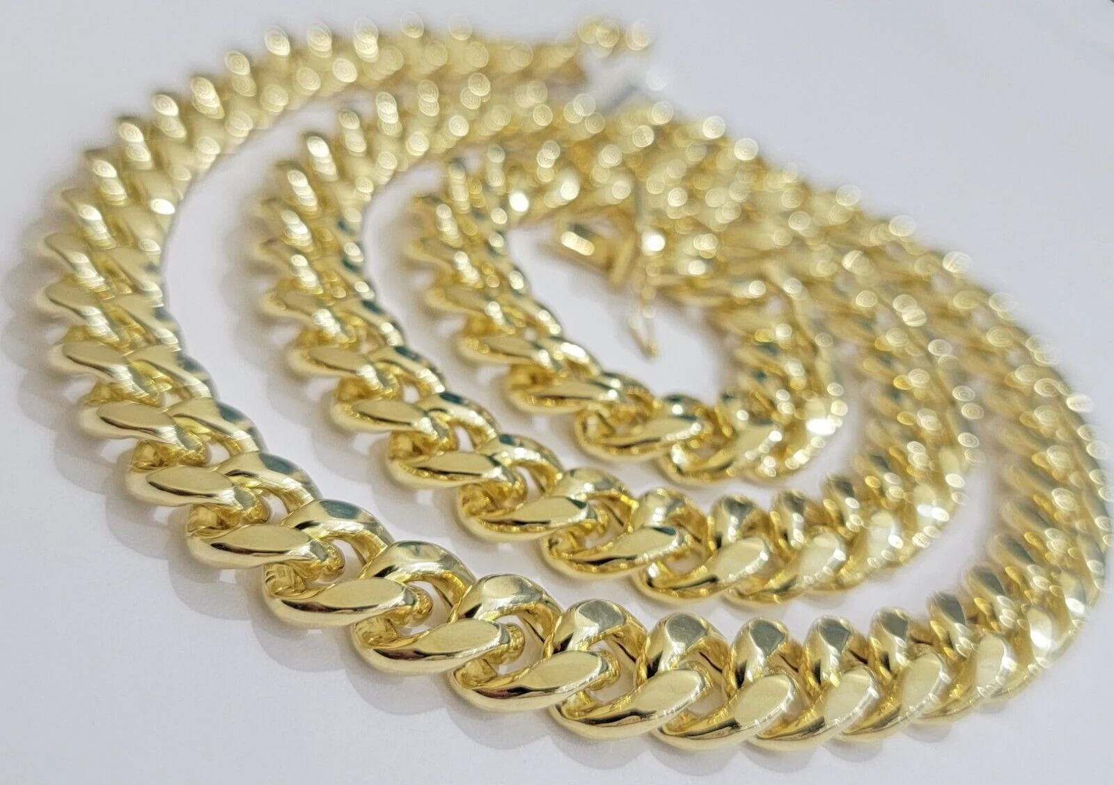 10k Yellow Gold Chain 12mm Miami Cuban Link Necklace 20"-30" Real 10kt Box Clasp - Image 10