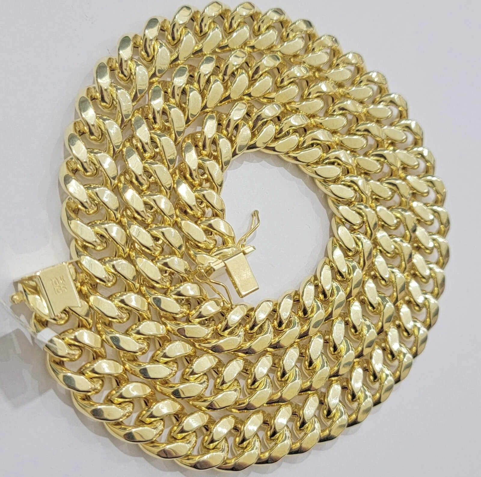 10k Yellow Gold Chain 12mm Miami Cuban Link Necklace 20"-30" Real 10kt Box Clasp - Image 13