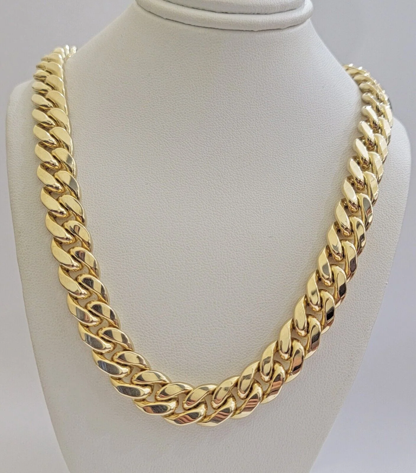 10k Yellow Gold Chain 12mm Miami Cuban Link Necklace 20"-30" Real 10kt Box Clasp - Image 17