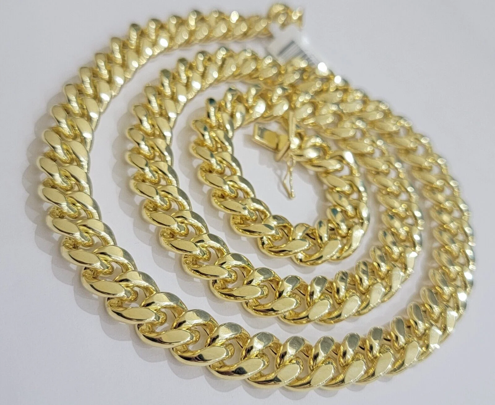 10k Yellow Gold Chain 12mm Miami Cuban Link Necklace 20"-30" Real 10kt Box Clasp - Image 2