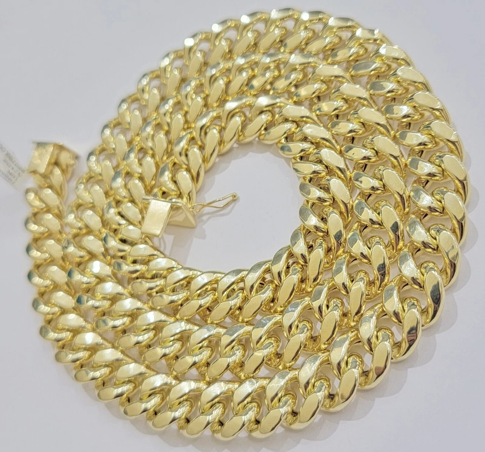 10k Yellow Gold Chain 12mm Miami Cuban Link Necklace 20"-30" Real 10kt Box Clasp - Image 3