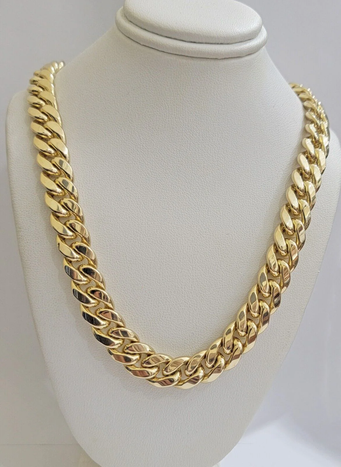 10k Yellow Gold Chain 12mm Miami Cuban Link Necklace 20"-30" Real 10kt Box Clasp - Image 6