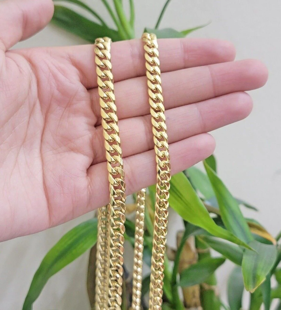 10k Yellow Gold Chain necklace Miami Cuban Link 6mm 7mm 18-28 Inch LIMITED TIME - Image 7