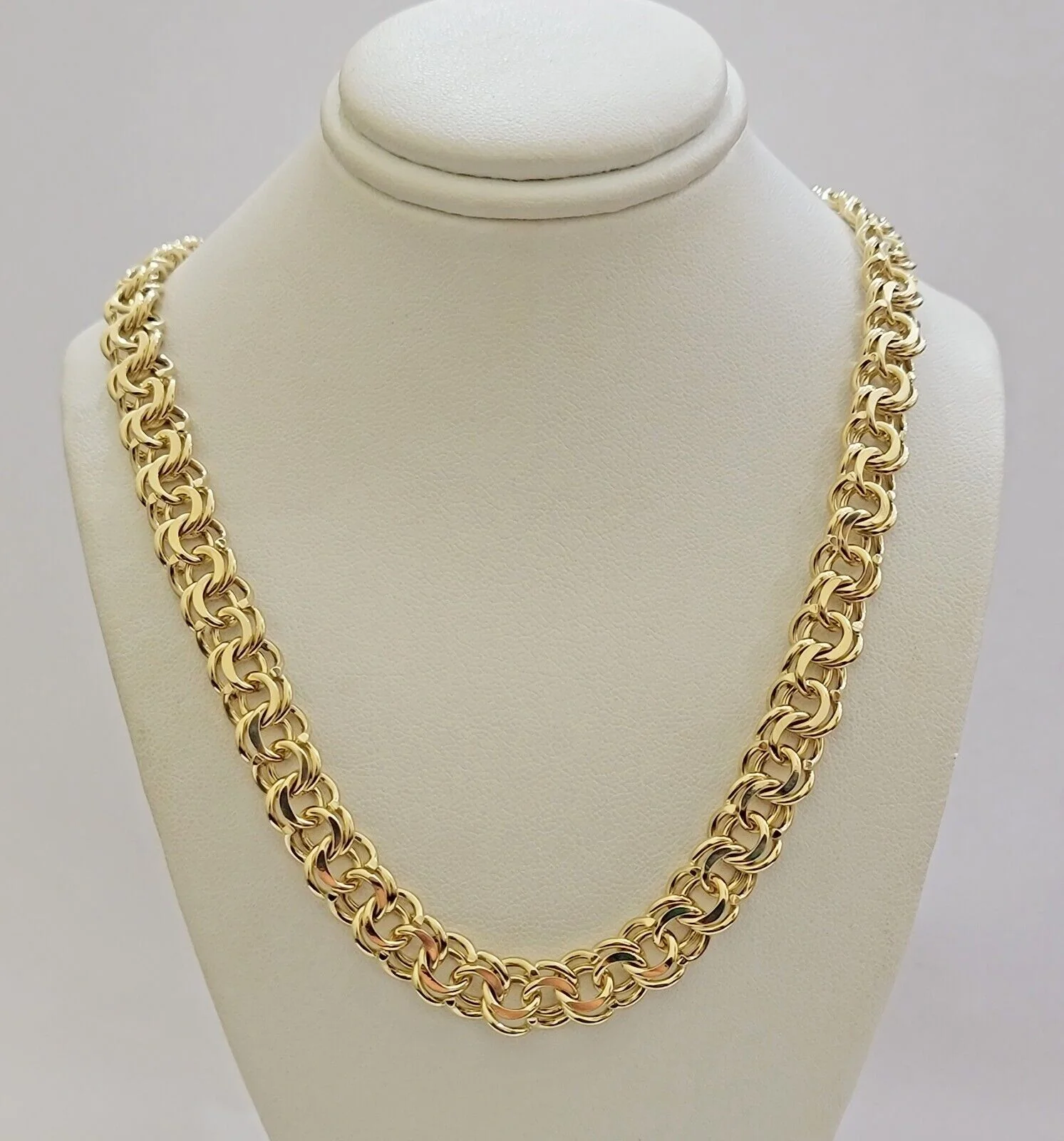 10k Yellow Gold Chino Chain Solid Link Necklace 9mm 22"-26" Real 10kt Box Clasp - Image 14