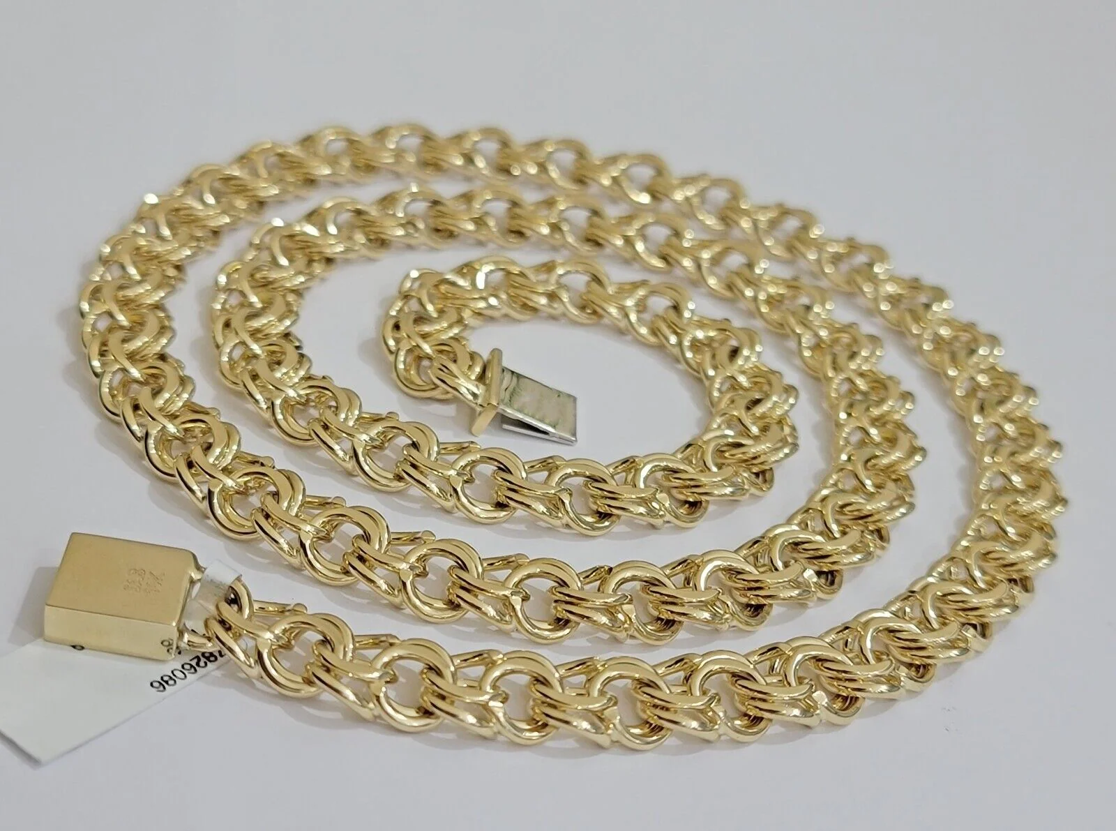 10k Yellow Gold Chino Chain Solid Link Necklace 9mm 22"-26" Real 10kt Box Clasp - Image 15