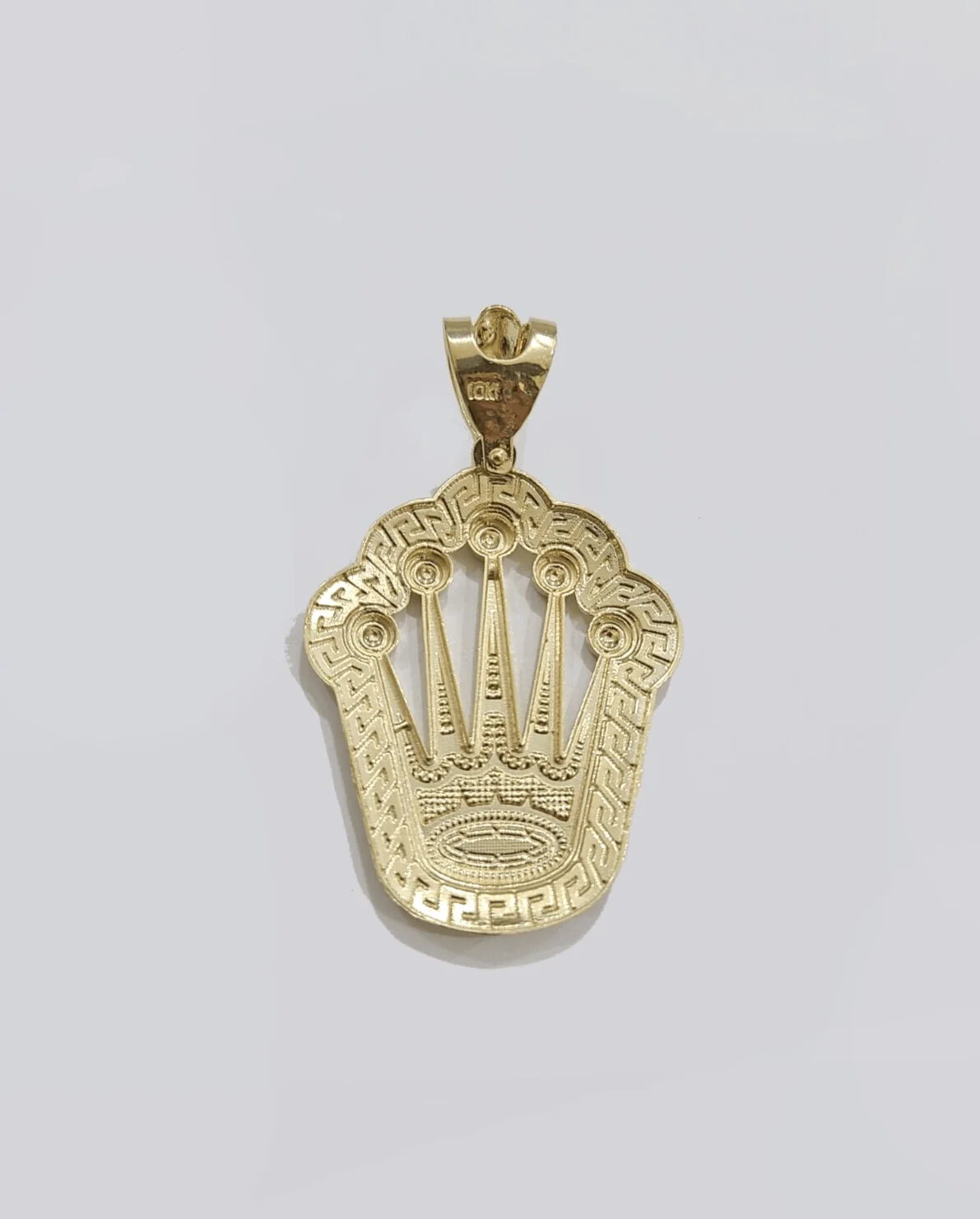 10k Yellow Gold Crown Charm Rope Chain 7mm 20'' Necklace Pendant 10kt Real - Image 5