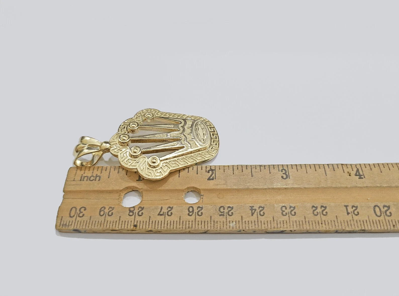 10k Yellow Gold Crown Charm Rope Chain 7mm 26'' Necklace Pendant 10kt Real - Image 15