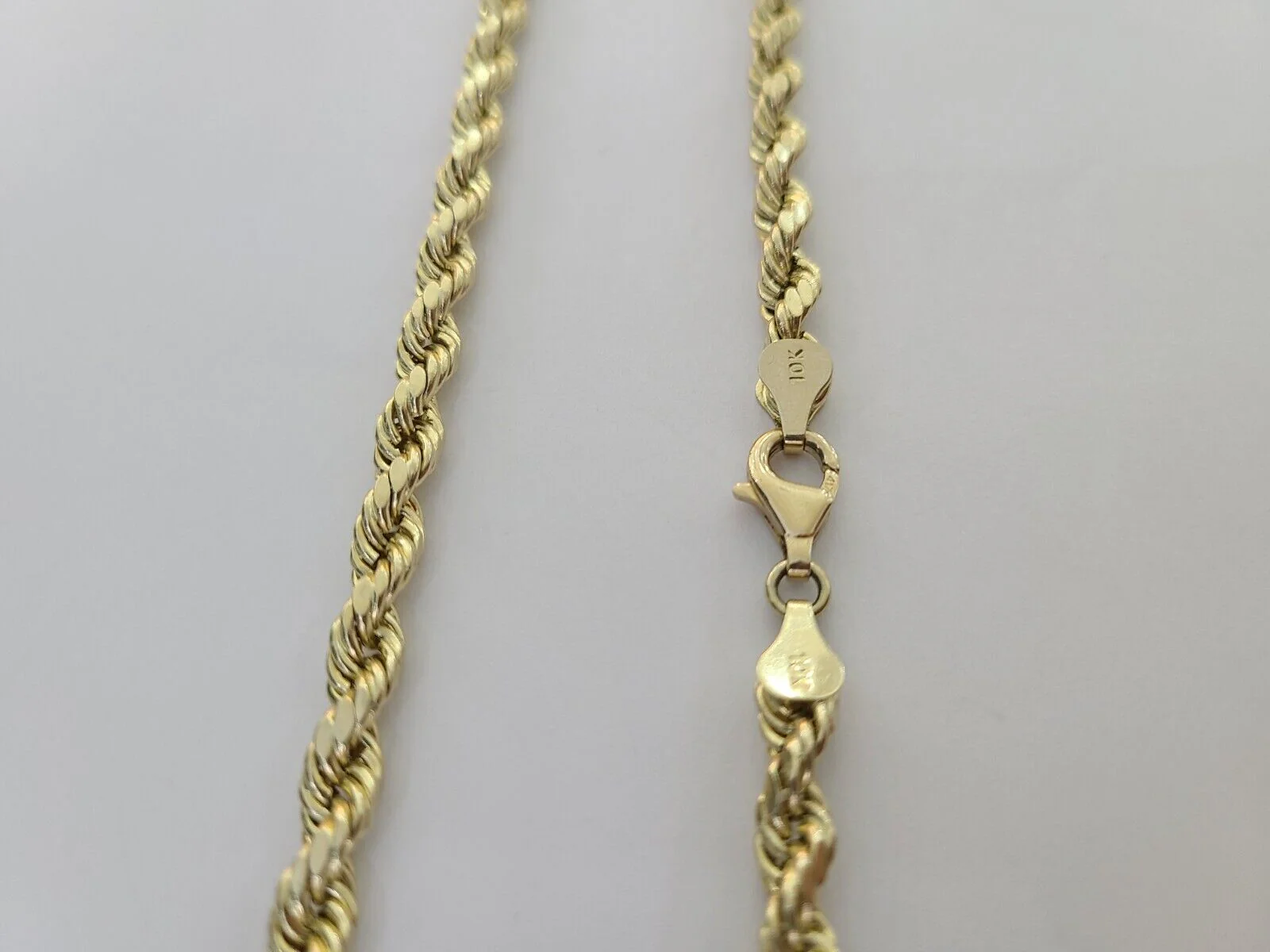10K Yellow Gold Crown Pendent Charm 6mm Rope Chain 18" - 30" Inch Real - Image 6