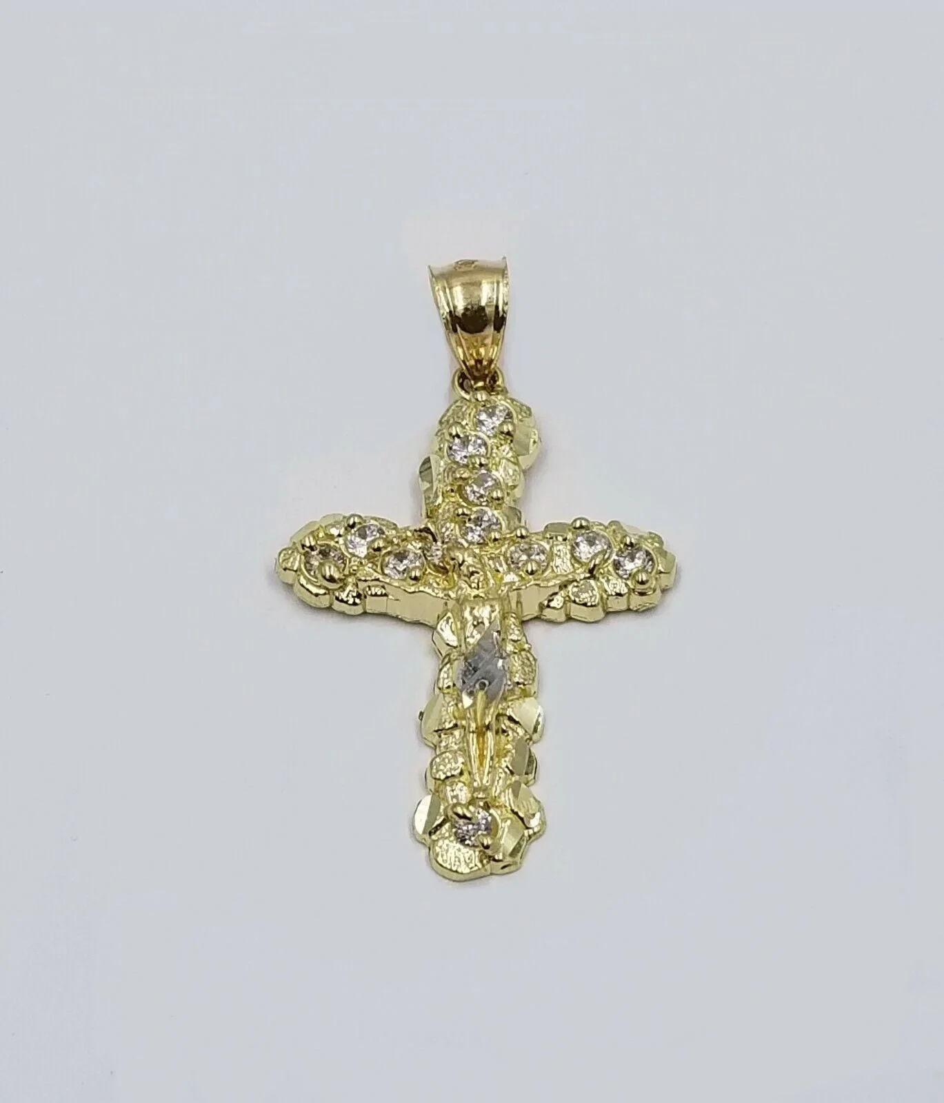 10k Yellow Gold Crucifix Cross Jesus Pendant Rope Chain 18" 20" 22" 24" 26" - Image 5
