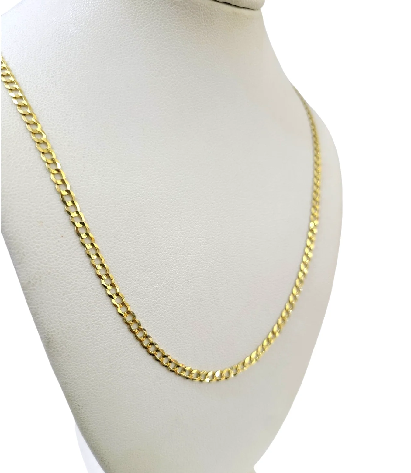 10K Yellow Gold Cuban Curb Chain Necklace 3mm 18 Inch REAL 10kt Womens - Image 4