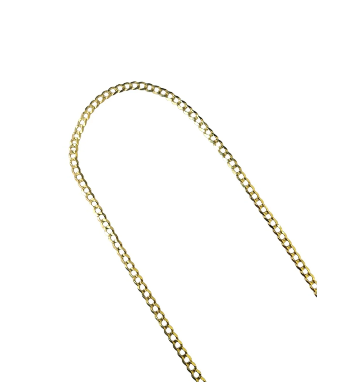 10K Yellow Gold Cuban Curb Chain Necklace 3mm 18 Inch REAL 10kt Womens - Image 5