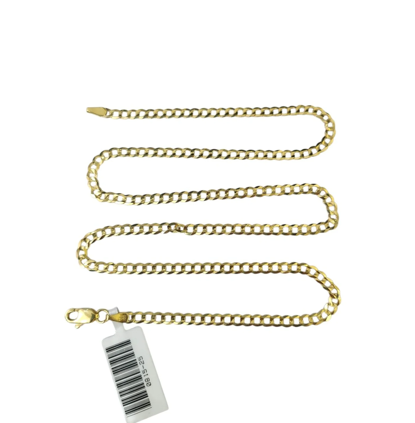10K Yellow Gold Cuban Curb Chain Necklace 3mm 18 Inch REAL 10kt Womens - Image 6