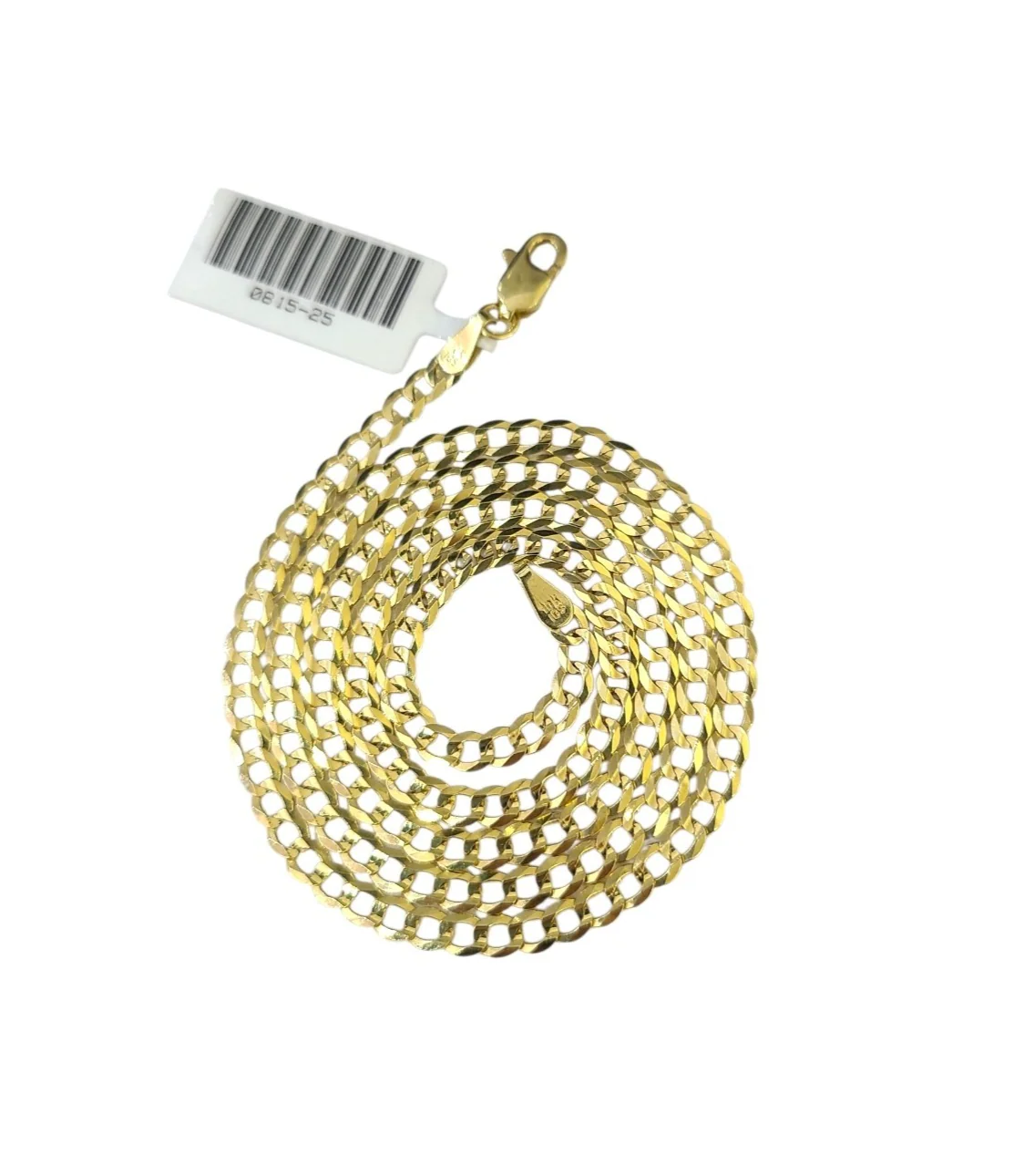 10K Yellow Gold Cuban Curb Chain Necklace 3mm 18 Inch REAL 10kt Womens - Image 7