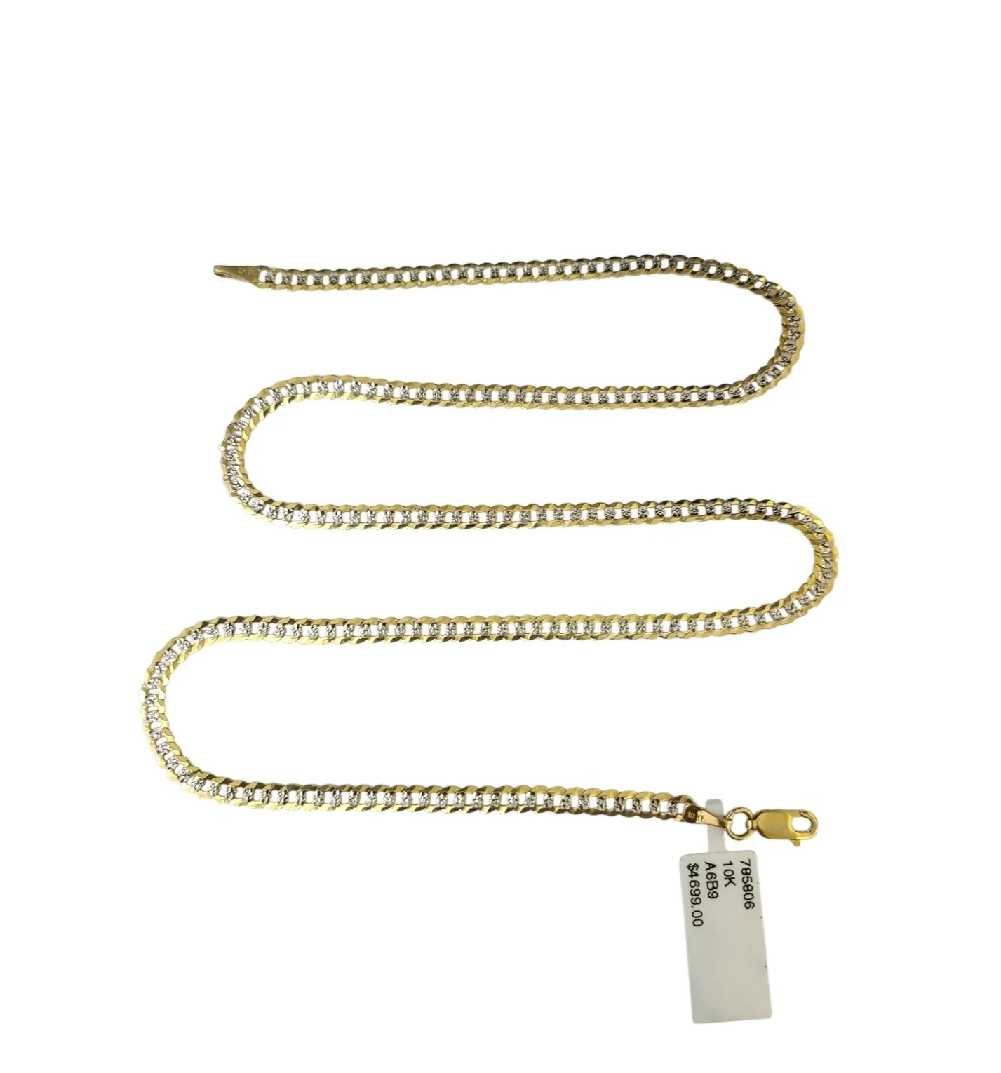 10K Yellow Gold Cuban Curb Chain Necklace 4mm 20 Inch REAL 10kt Diamond Cuts - Image 5