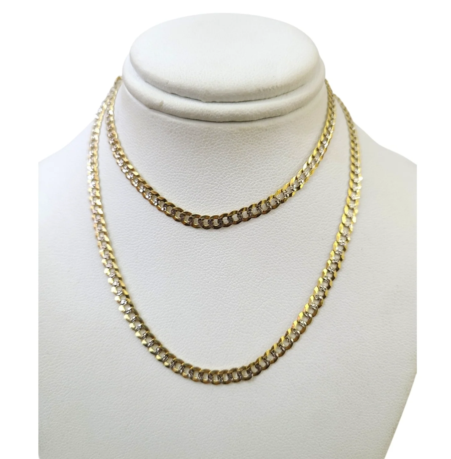 10K Yellow Gold Cuban Curb Chain Necklace 4mm 20 Inch REAL 10kt Diamond Cuts - Image 6