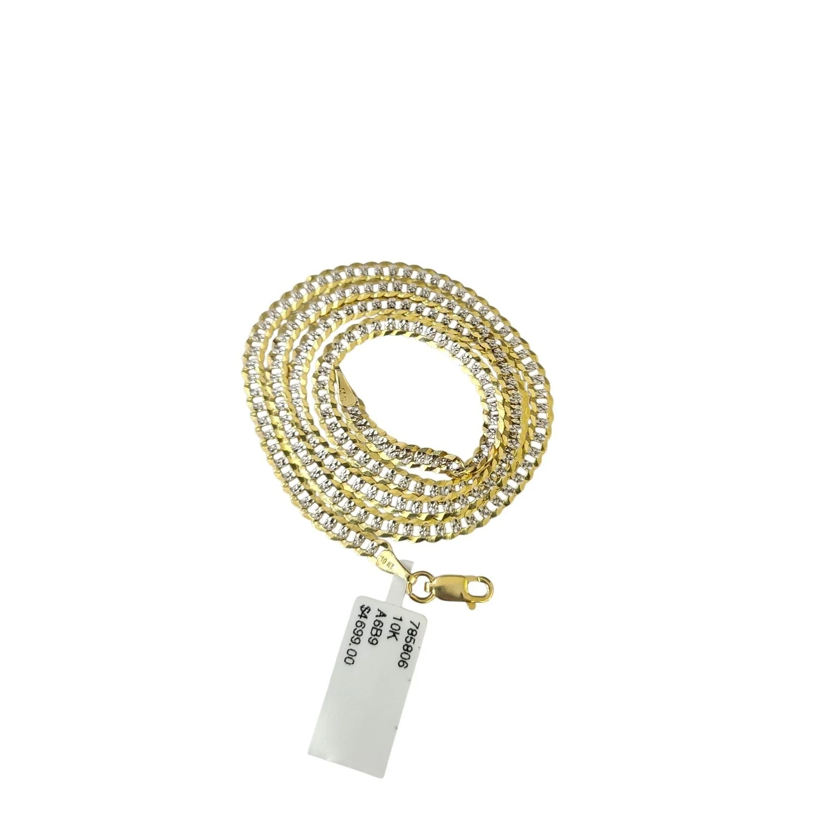 10K Yellow Gold Cuban Curb Chain Necklace 4mm 20 Inch REAL 10kt Diamond Cuts - Image 7