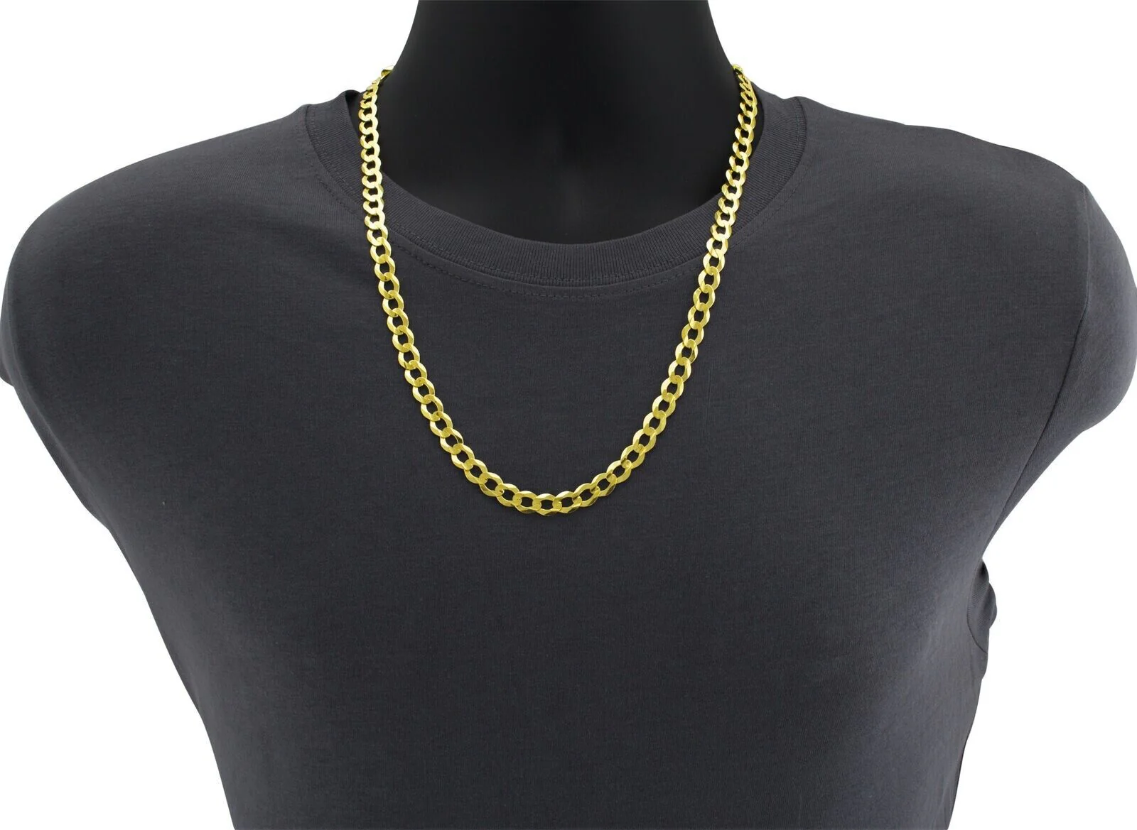 10k Yellow Gold Cuban Curb Link Chain 8mm Necklace 22'' Real 10kt Lobster Lock - Image 7