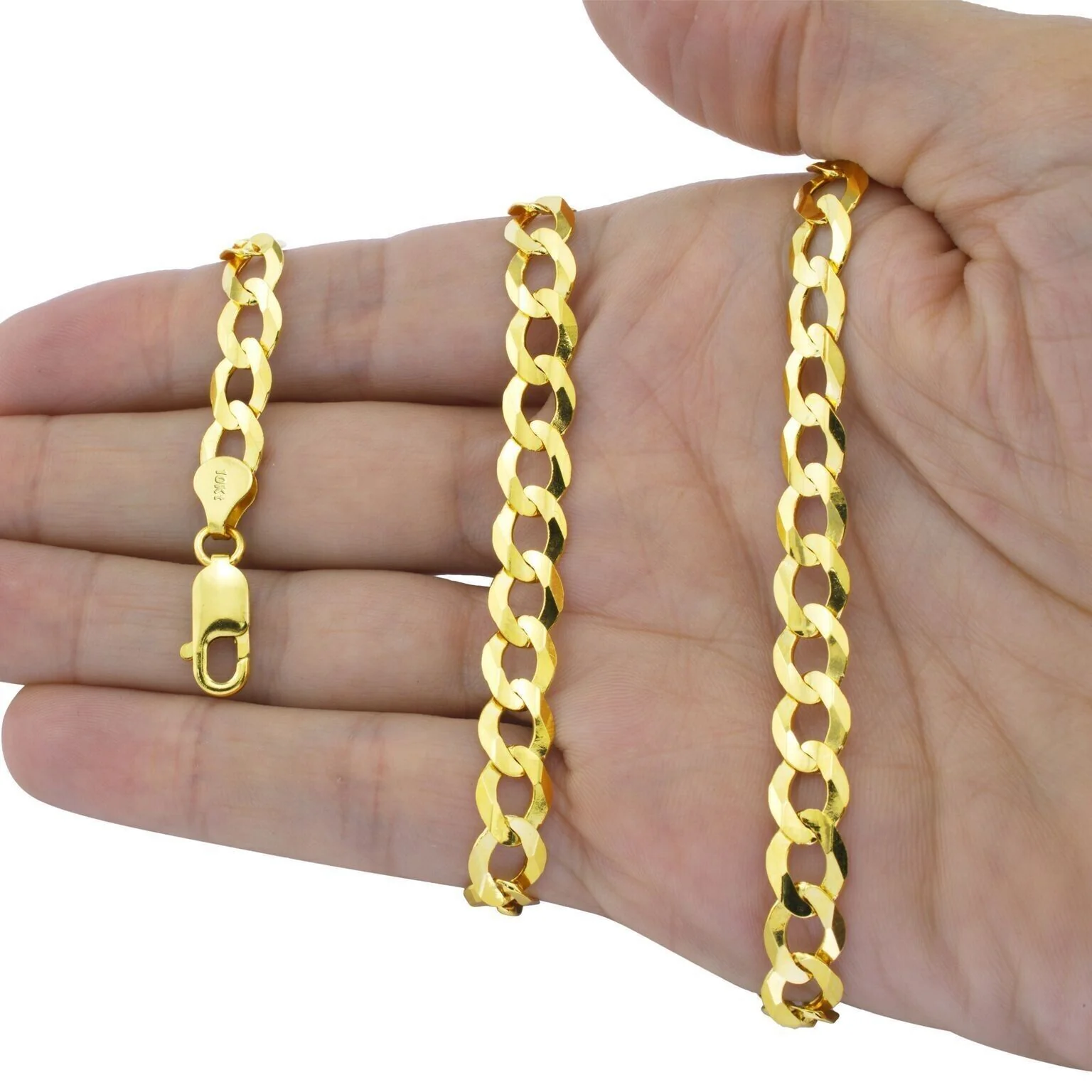 10k Yellow Gold Cuban Curb Link Chain 8mm Necklace 22'' Real 10kt Lobster Lock - Image 8