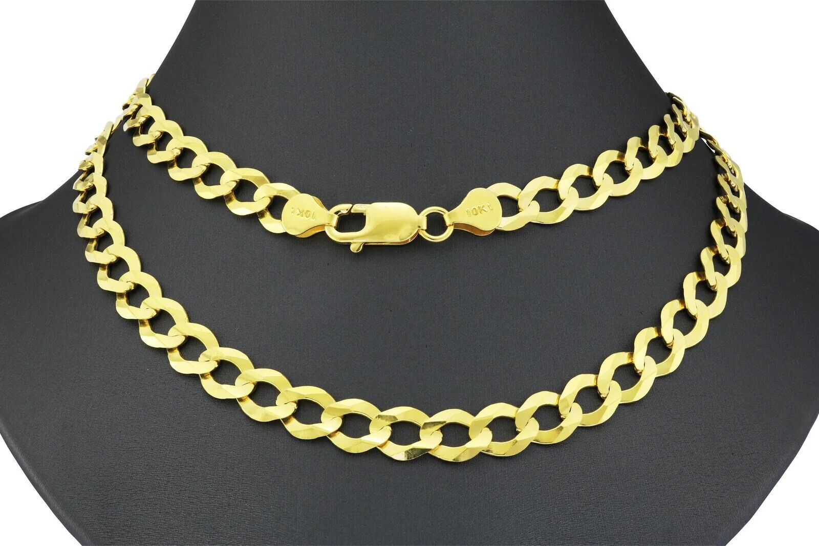 10k Yellow Gold Cuban Curb Link Chain 8mm Necklace 28'' Real 10kt Lobster Lock - Image 5