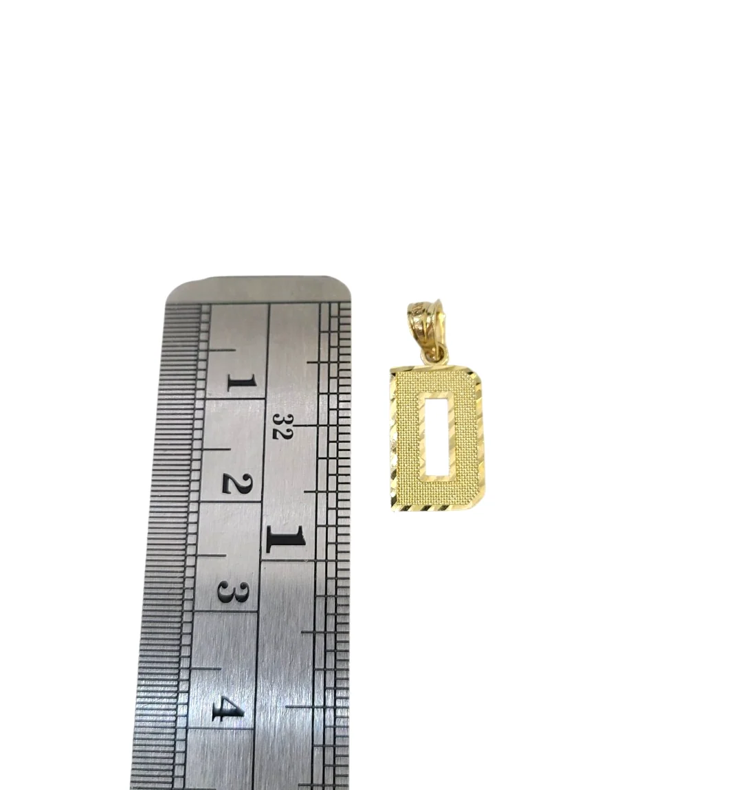 10K Yellow Gold D Initial Charm Pendant Alphabet Real 10kt Men Women - Image 2