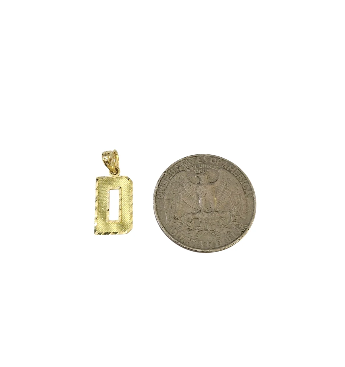 10K Yellow Gold D Initial Charm Pendant Alphabet Real 10kt Men Women - Image 4