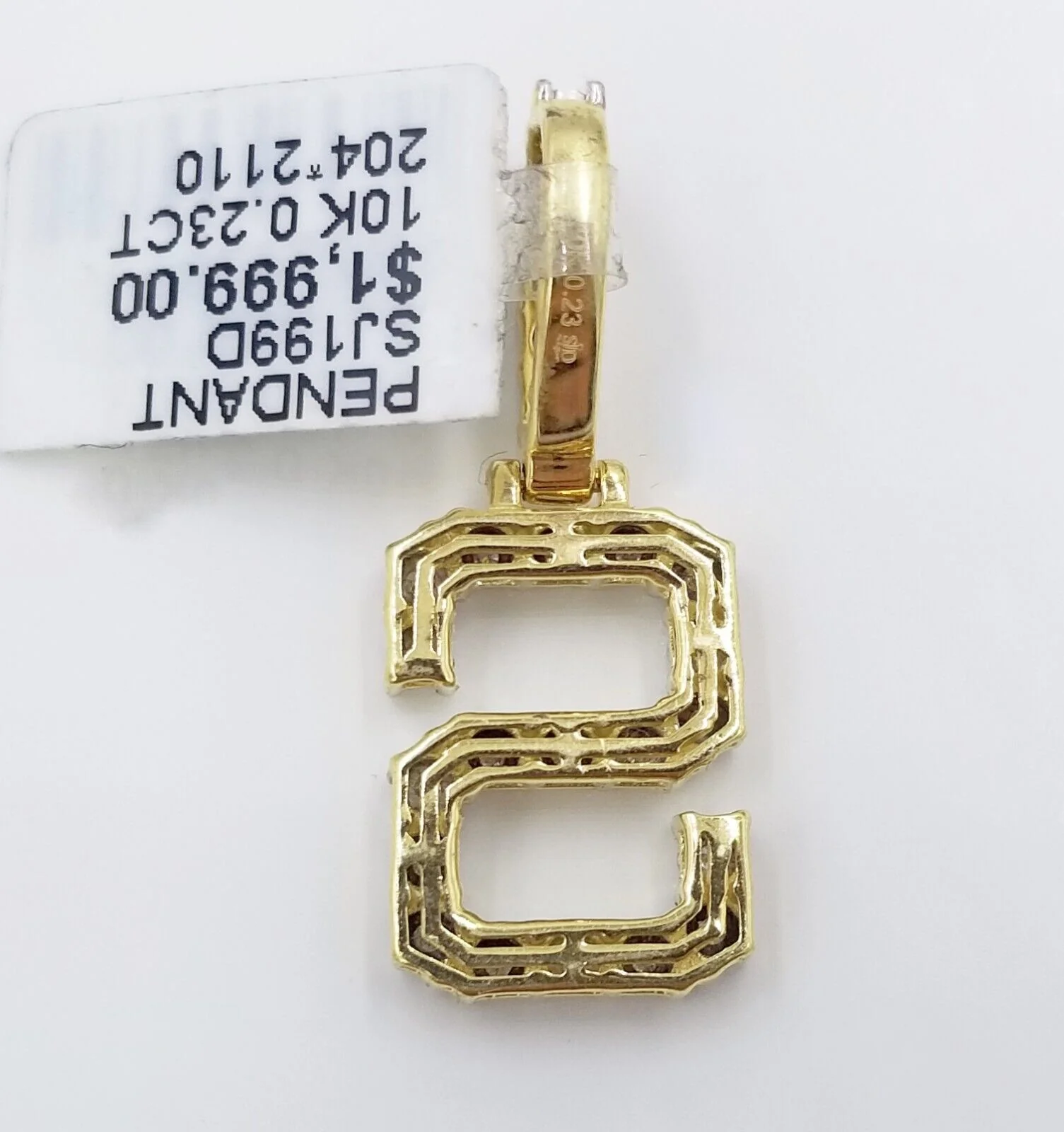 10k Yellow Gold Diamond Letter A-Z Initial Charm Pendant Real Diamond - Image 29