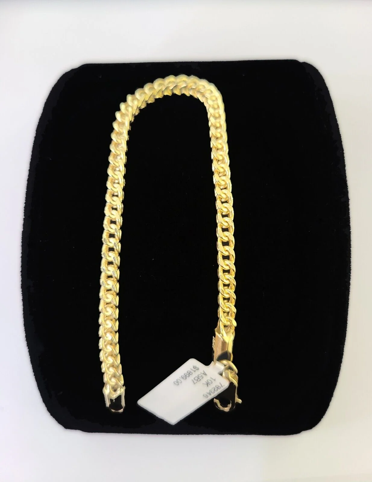 10k Yellow Gold Franco Bracelet 3mm 7.25" Inch Men Women Link Real - Image 4