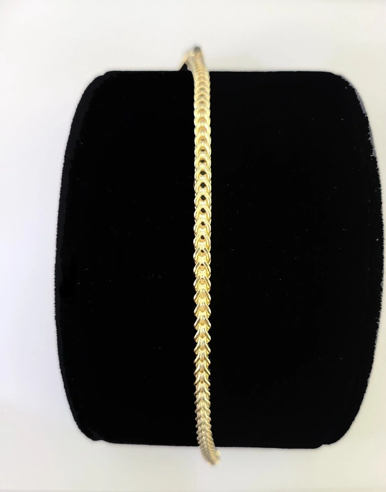 10k Yellow Gold Franco Bracelet 3mm 7.25" Inch Men Women Link Real - Image 6