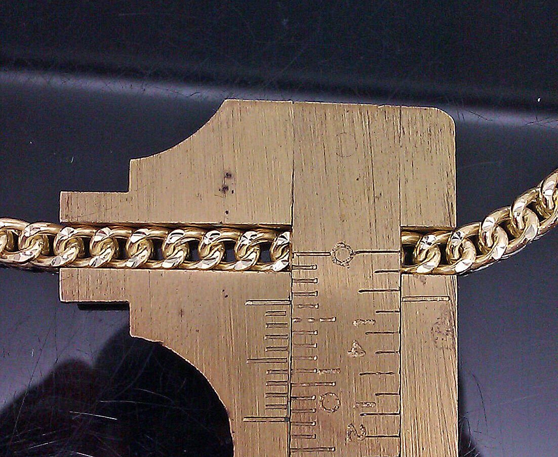 10k Yellow Gold Franco Bracelet 4mm 8" Inch Men Women Rope Cuban Link Real gold - Image 11