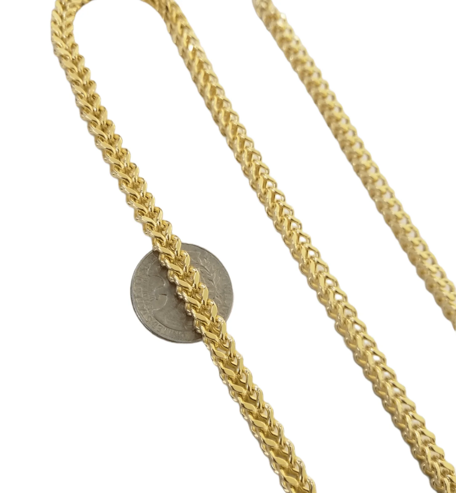 10k Yellow Gold Franco Chain 22 24 26 28" Inch Real Gold 7mm Box Necklace - Image 6