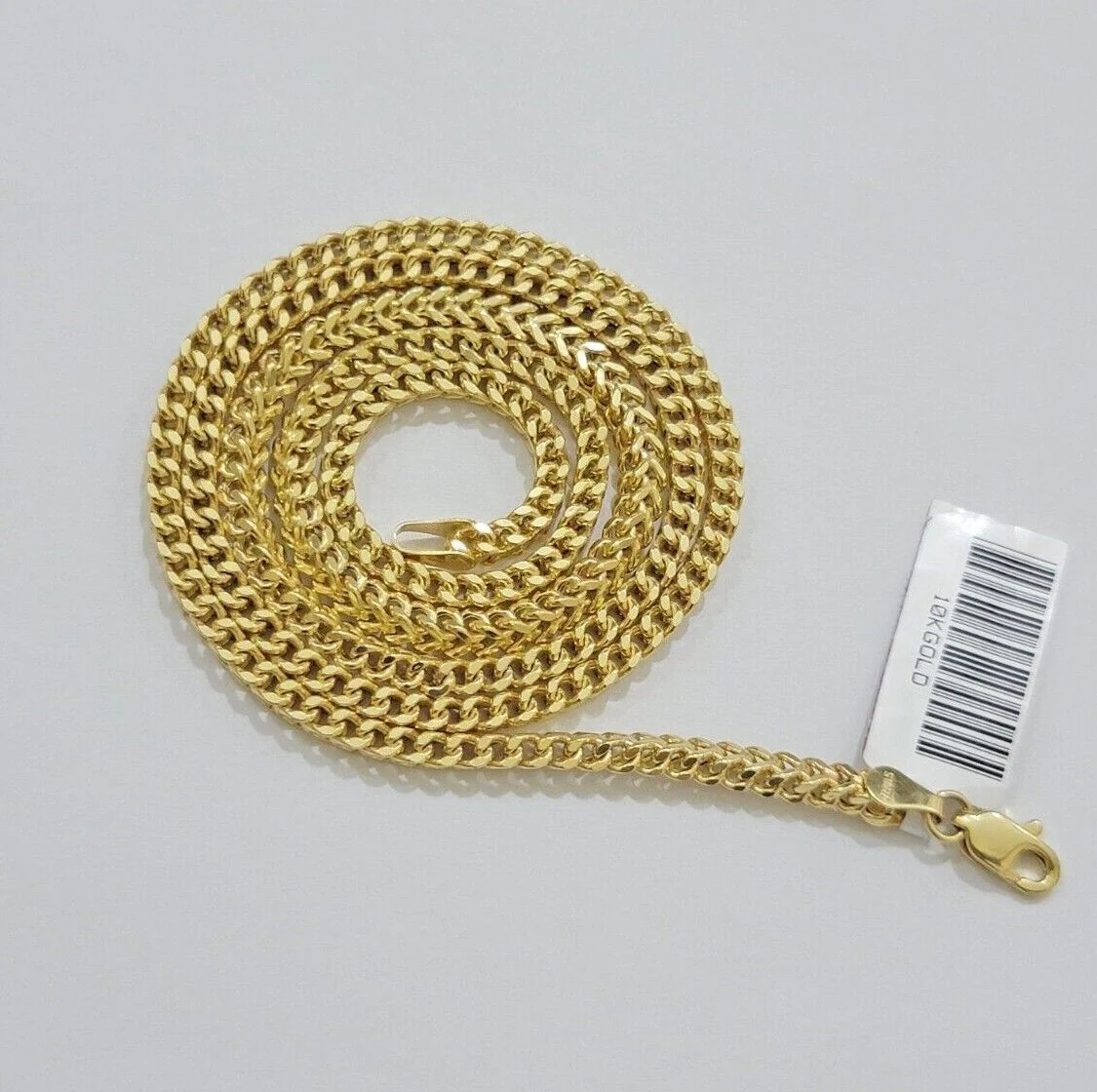 10k Yellow Gold Franco Chain Necklace Last Supper Charm Pendant 3mm 24"Inch 10kt - Image 5