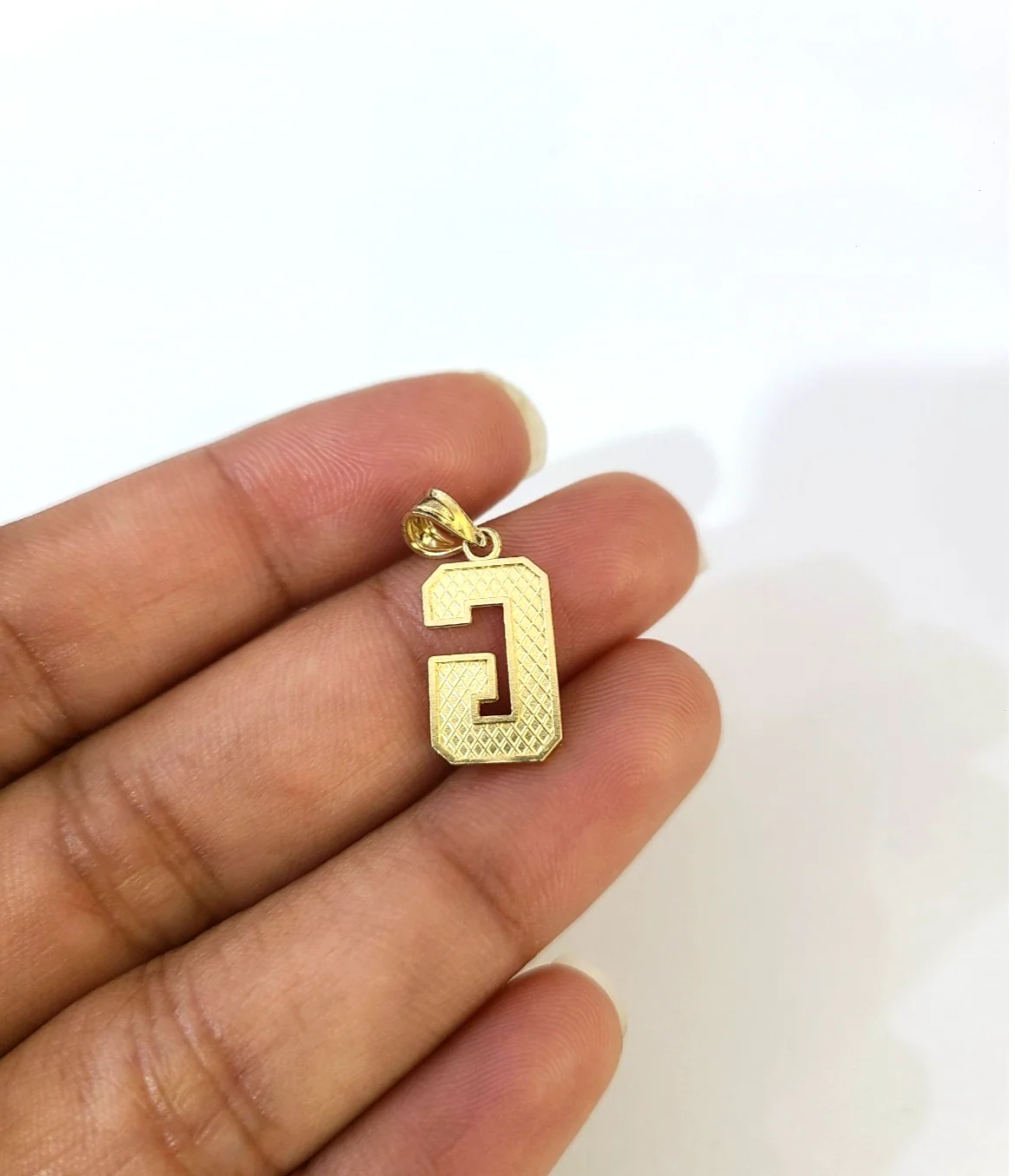 10K Yellow Gold G Initial Charm Pendant Alphabet Real 10kt Men Women - Image 5
