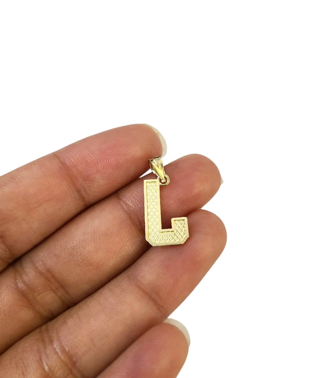 10K Yellow Gold J Initial Charm Pendant Alphabet Real 10kt Men Women - Image 5