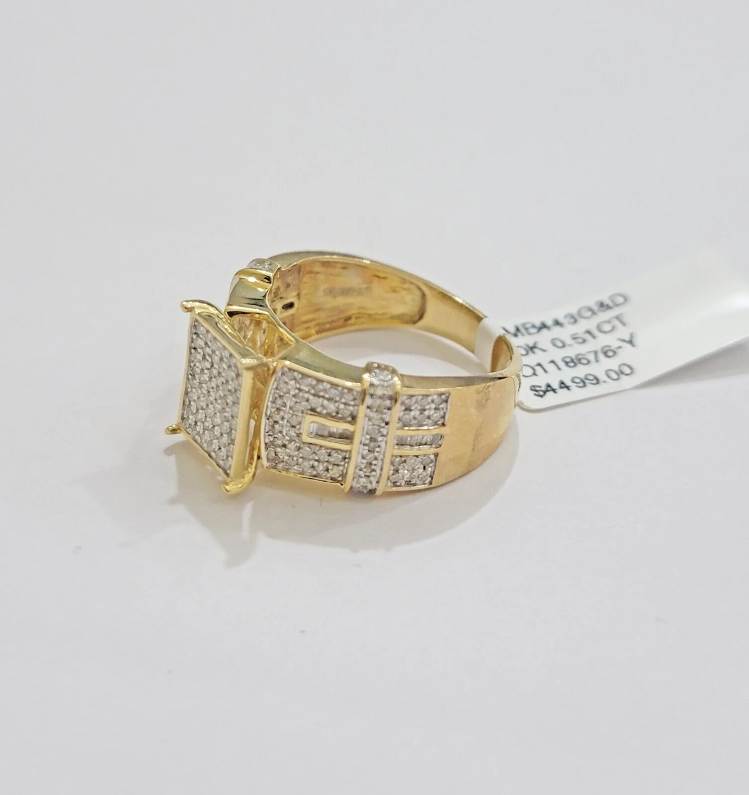 10k Yellow Gold Ladies Diamond Cinderella Ring Wedding Engagement Solid, Women - Image 3