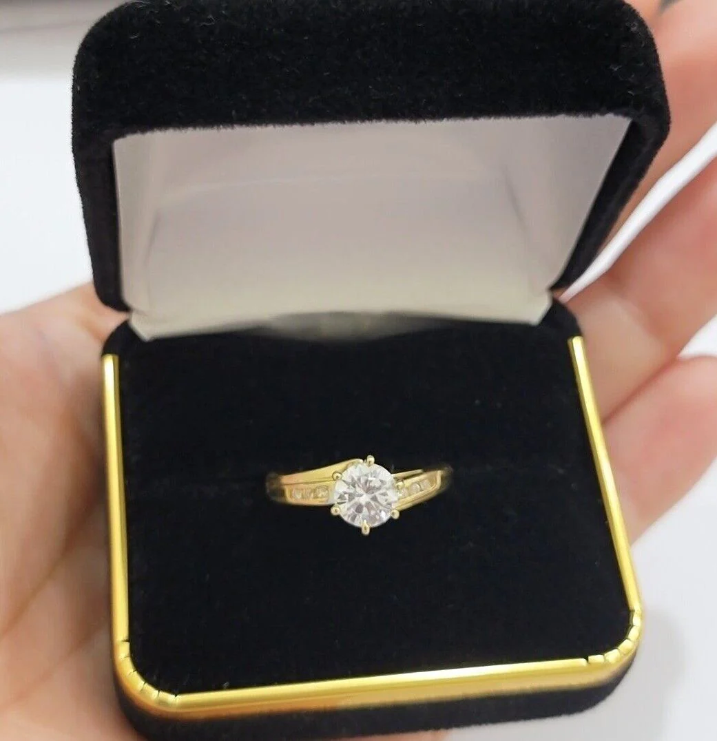 10k Yellow Gold Ladies Ring Wedding Band Engagement Round New Casual Style SALE Ring Sizes 6,7,8,9,10,11 & 12 - Image 3