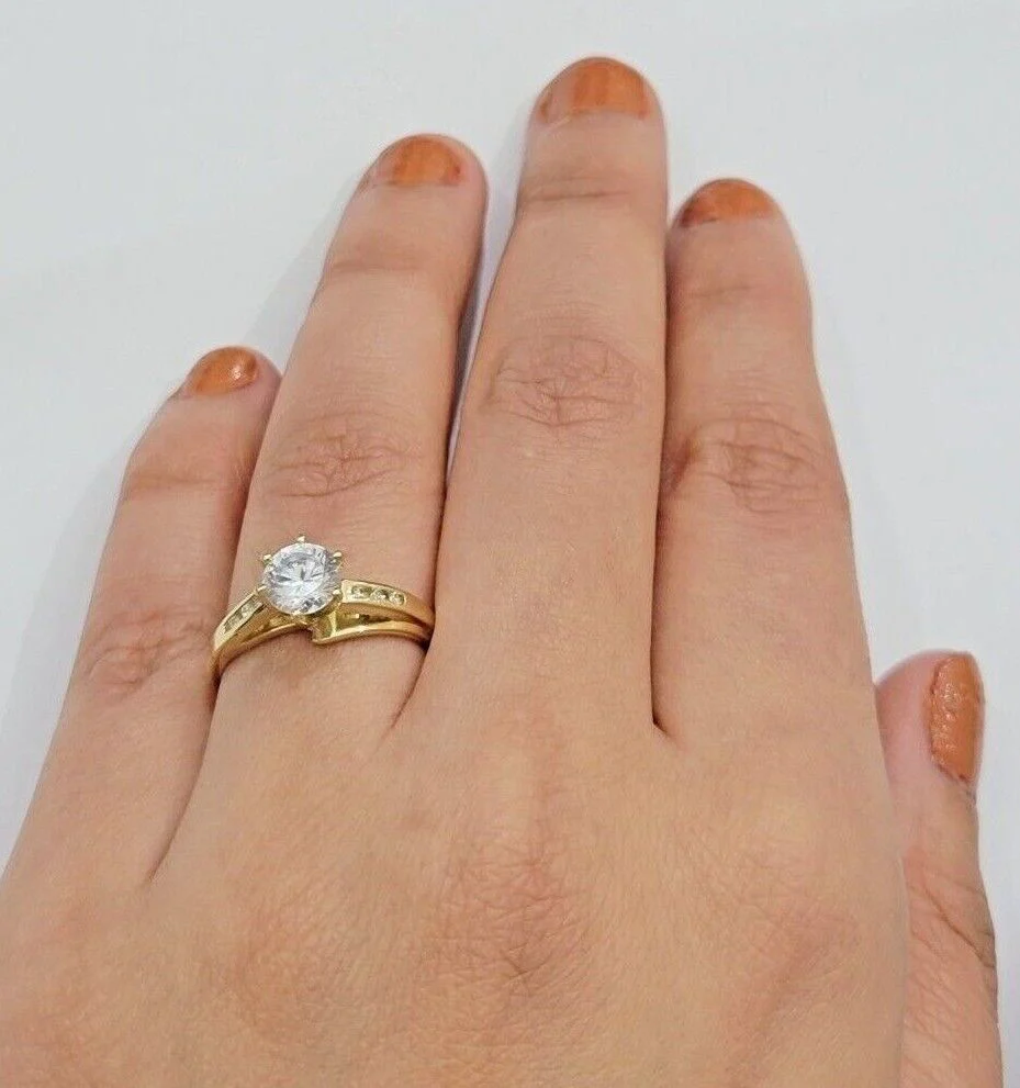 10k Yellow Gold Ladies Ring Wedding Band Engagement Round New Casual Style SALE Ring Sizes 6,7,8,9,10,11 & 12 - Image 7