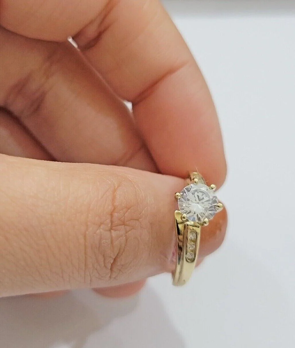 10k Yellow Gold Ladies Ring Wedding Band Engagement Round New Casual Style SALE Ring Sizes 6,7,8,9,10,11 & 12 - Image 8
