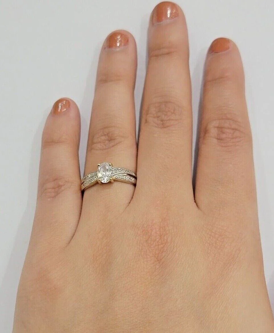 10k Yellow Gold Ladies Solitaire Ring For Womens Casual Band SALE Real Brand New Ring Sizes 6,7,8,9,10,11 & 12 - Image 7